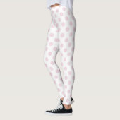 Pastel Pink en White Polka Dots Pattern Leggings (Links)