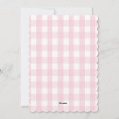 Pastel Pink Farmhouse Check Kerstmis Mistletoe Feestdagenkaart (Achterkant)