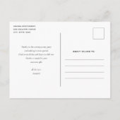 Pastel Pink & Faux Glitter Boho Regenboog Dank u Briefkaart (Achterkant)