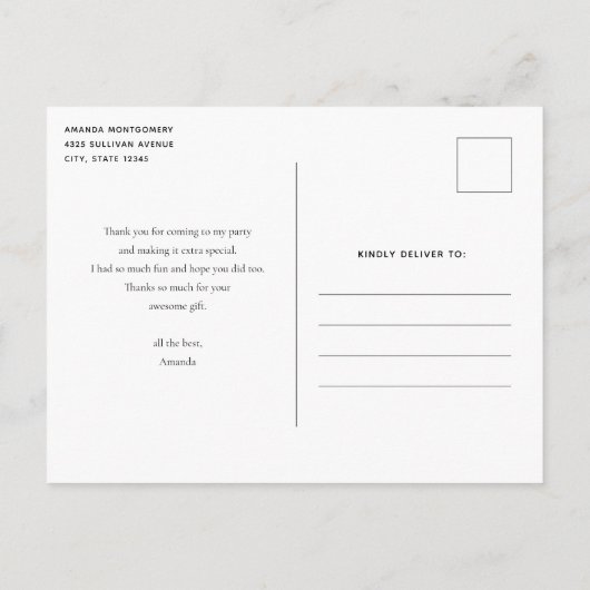 Pastel Pink & Faux Glitter Boho Regenboog Dank u Briefkaart (Achterkant)