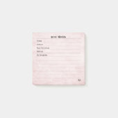Pastel Pink Feminine Simple Modern Monogram  Post-it® Notes (Voorkant)