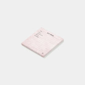 Pastel Pink Feminine Simple Modern Monogram Post-it® Notes (Schuin)