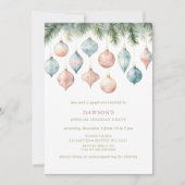 Pastel Pink Festive Corporate Christmas Party  Kaart (Voorkant)