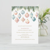 Pastel Pink Festive Corporate Christmas Party  Kaart (Staand voorkant)