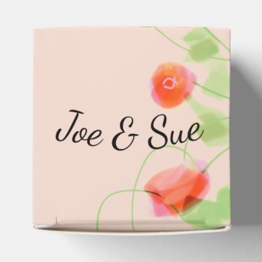 Pastel Pink Floral Bedankdoosjes (Bovenkant)