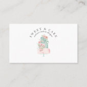 Pastel Pink Floral Cake Bakery Visitekaartje (Voorkant)