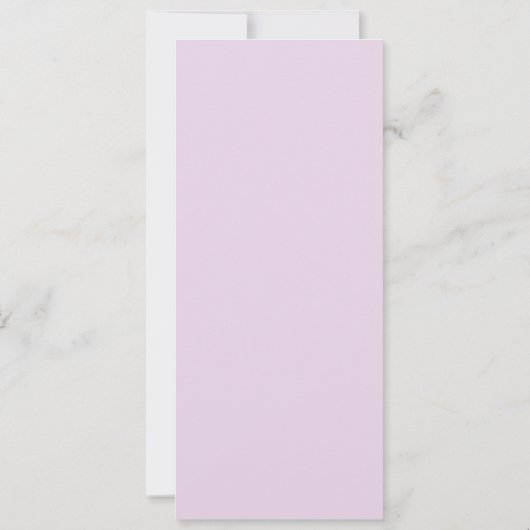 Pastel Pink Floral Dinner Menu Kaart (Achterkant)