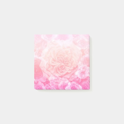 Pastel Pink Floral Ombre Post-it® Notes (Voorkant)
