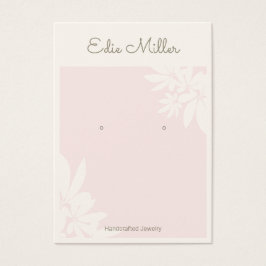 Pastel Pink Floral Script Font die juwelen verdien Visitekaartje