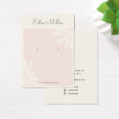 Pastel Pink Floral Script Font die juwelen verdien Visitekaartje (Bureau)
