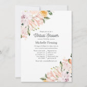 Pastel Pink Floral Virtual Shower Kaart (Voorkant)
