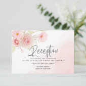 Pastel Pink Floral Weddenschap Uitnodiging (Staand voorkant)