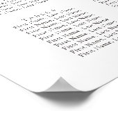 Pastel Pink Floral Wedding 12 Tafelzitje Poster (Hoek)