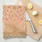 Pastel Pink Flowers Theedoek (Quarter Fold)