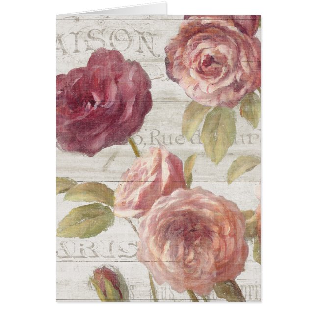 Pastel Pink Franse Rozen (Voorkant)