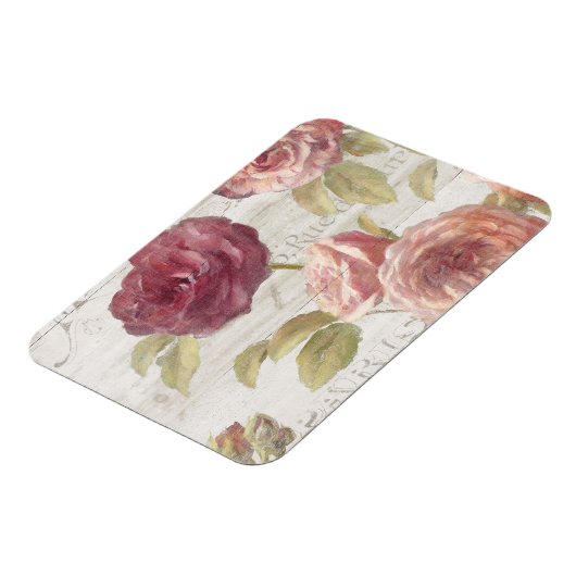 Pastel Pink Franse Rozen Magneet (Linkerzijde)