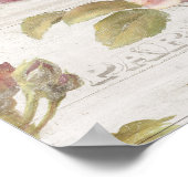 Pastel Pink Franse Rozen Poster (Hoek)