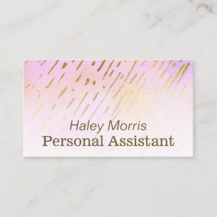 Pastel Pink Freelance Personal Assistant Visitekaartje