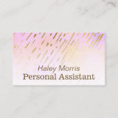 Pastel Pink Freelance Personal Assistant Visitekaartje (Voorkant)
