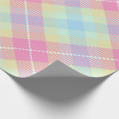 PASTEL PINK & GEEL PLAID PATROON CADEAUPAPIER (Hoek)