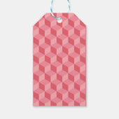 PASTEL PINK GEOMETRIC CUBE PATTERS CADEAULABEL (Voorkant)