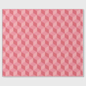PASTEL PINK GEOMETRIC CUBE PATTERS CADEAUPAPIER (Vlak)