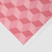 PASTEL PINK GEOMETRIC CUBE PATTERS TISSUEPAPIER (Detail)