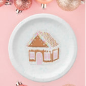 Pastel Pink Gingerbrood House Paper Bord