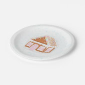 Pastel Pink Gingerbrood House Paper Bord (Gekanteld)