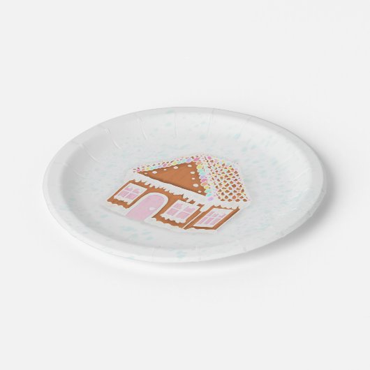 Pastel Pink Gingerbrood House Paper Bord (Gekanteld)