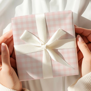 Pastel Pink Gingham Cadeaupapier