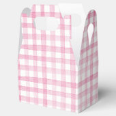 Pastel Pink Gingham Check Plaid Bedankdoosjes (Geopend)
