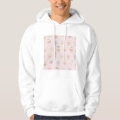 Pastel Pink Gingham Cute Cupcakes Pattern Hoodie (Voorkant)
