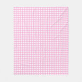 Pastel Pink Gingham Pattern Fleece Deken (Voorkant)