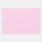 Pastel Pink Gingham Pattern Inpakpapier Vel (Voorkant 3)
