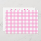 Pastel Pink Gingham Pattern Kaart (Voorkant / Achterkant)