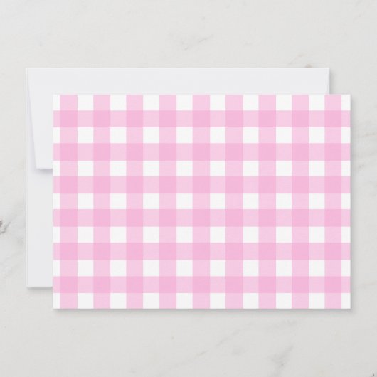 Pastel Pink Gingham Pattern Kaart (Voorkant)