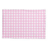 Pastel Pink Gingham Pattern Kussensloop (Achterkant)