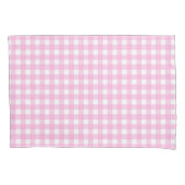 Pastel Pink Gingham Pattern Kussensloop (Voorkant)