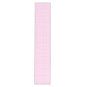 Pastel Pink Gingham Pattern Medium Tafelloper (Voorkant)