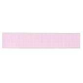 Pastel Pink Gingham Pattern Medium Tafelloper (Horizontaal)