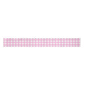 Pastel Pink Gingham Pattern Satijnen Lint (Voorkant)
