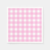 Pastel Pink Gingham Pattern Servet (Voorkant)