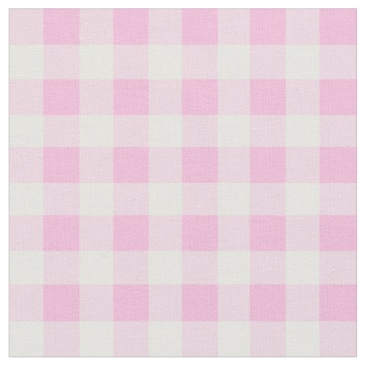 Pastel Pink Gingham Pattern Stof (Close Up)