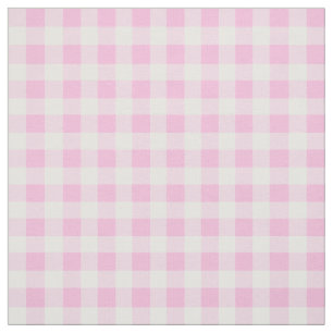 Pastel Pink Gingham Pattern Stof