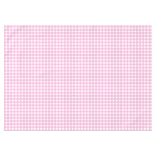 Pastel Pink Gingham Pattern Tafelkleed (Voorkant (Horizontaal))