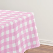 Pastel Pink Gingham Pattern Tafelkleed (Voorbeeld)