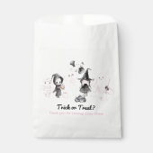 Pastel pink girl halloween birthday bedankzakje (Voorkant)