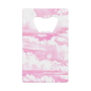 Pastel Pink Girly Clouds Decor Creditkaart Flessenopener