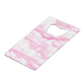 Pastel Pink Girly Clouds Decor Creditkaart Flessenopener (Voorkant Gekanteld)